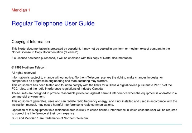 Nortel Regular Telephone User manual