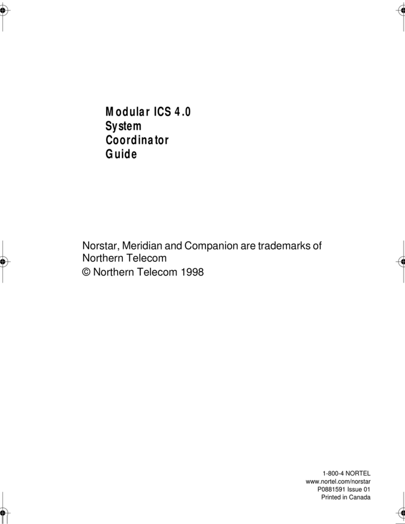 Nortel Modular ICS 4.0 User manual Nortel Modular ICS 4.0 User manual