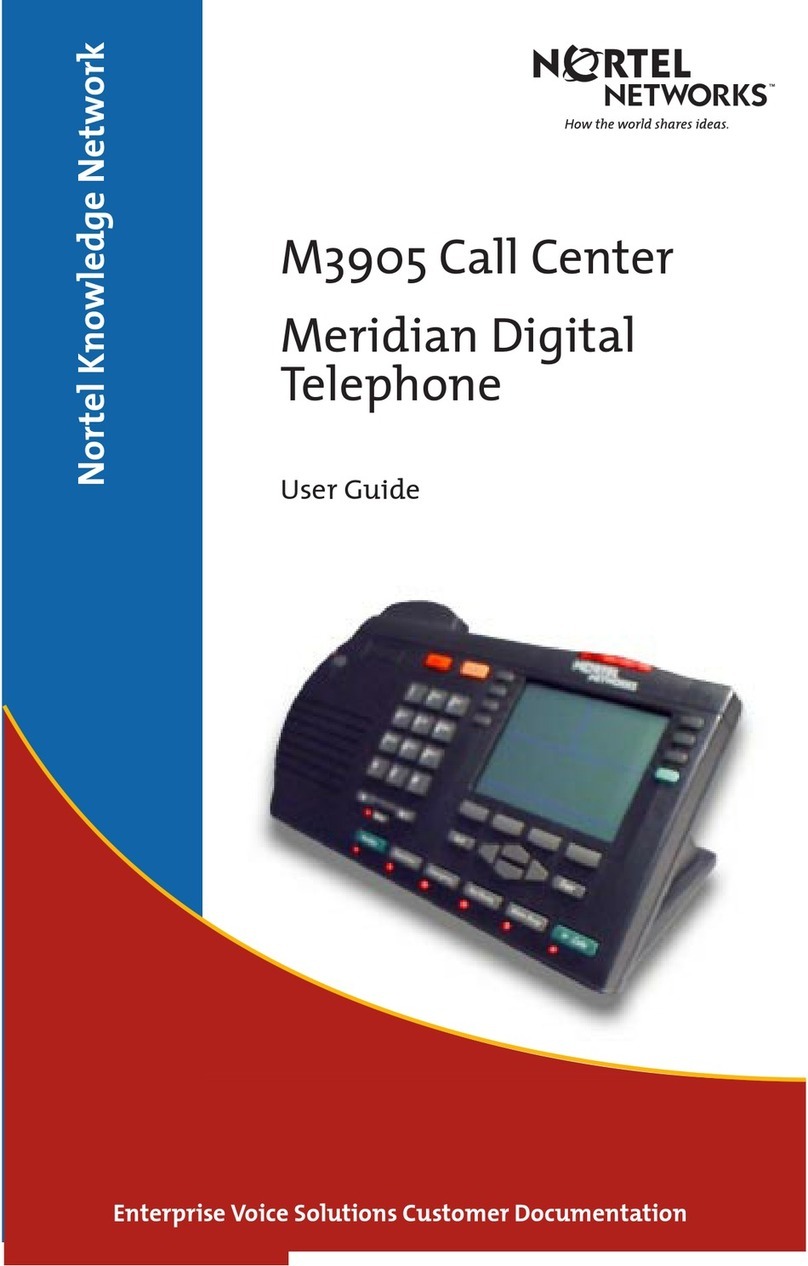 Nortel M3905 User manual