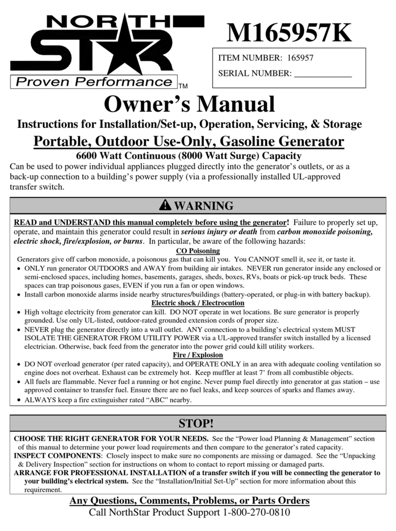 North Star M165957K owner's manual