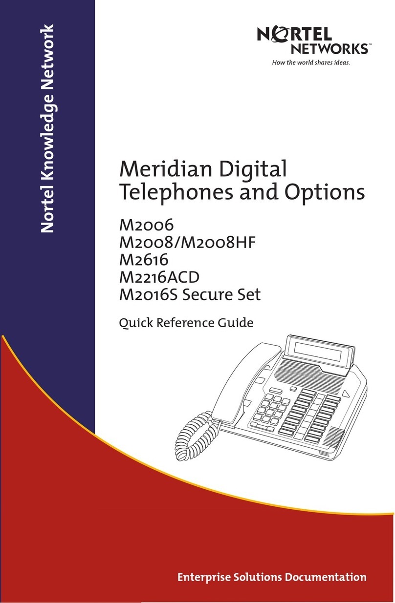 Nortel M2016S Secure Set User manual Nortel M2016S Secure Set User manual