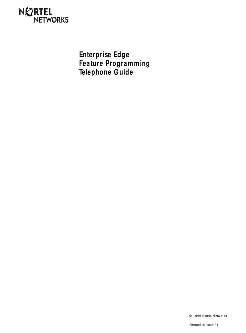 Nortel Enterprise Edge Feature Programming... User manual