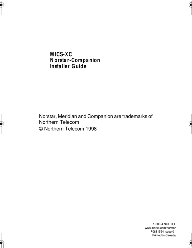 Nortel Companion MICS-XC User manual