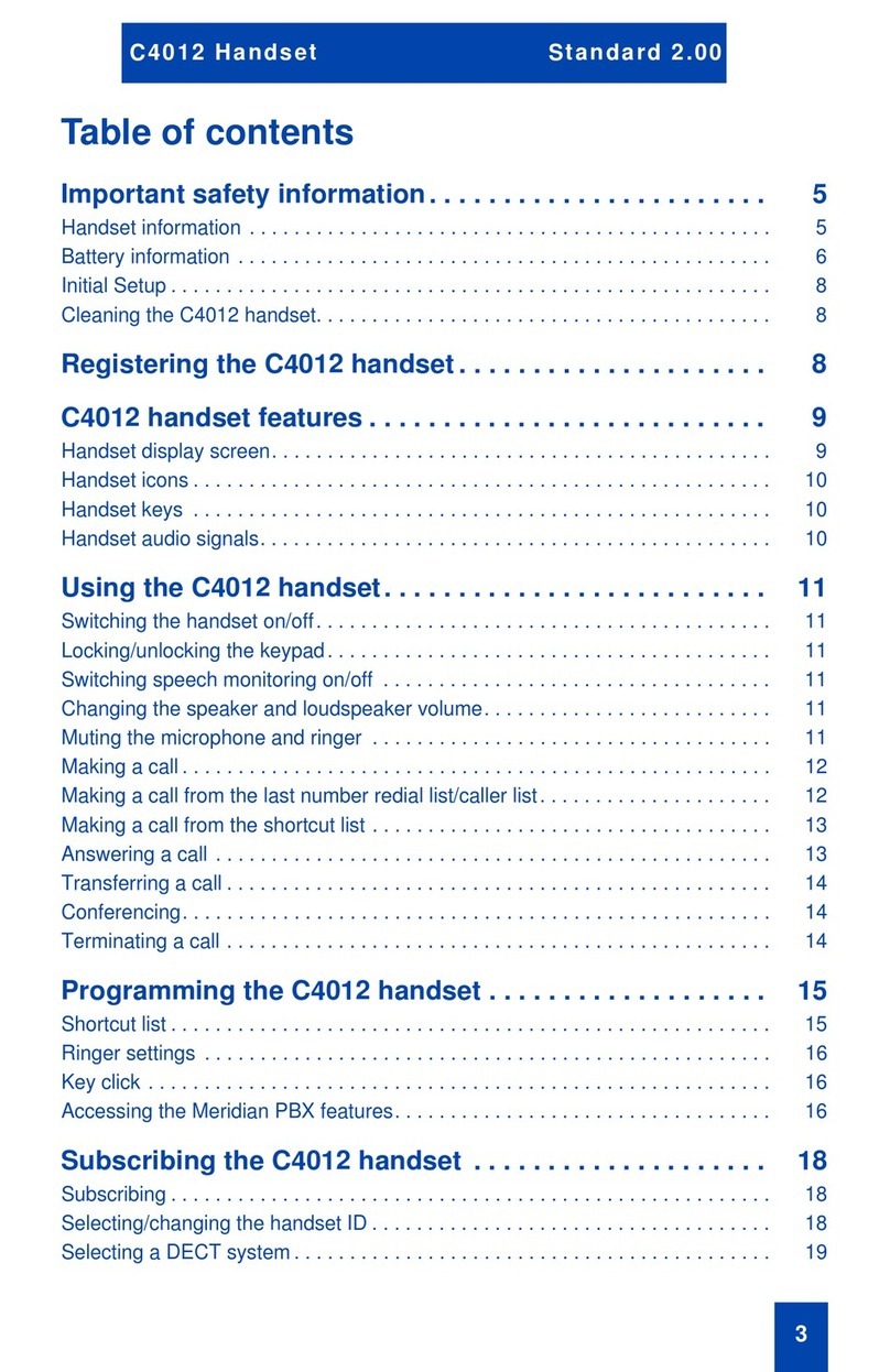 Nortel C4012 User manual