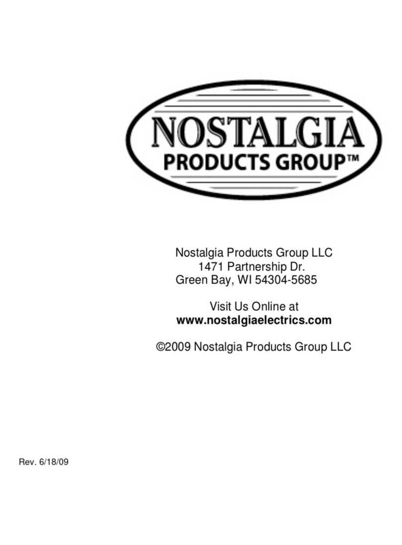Nostalgia Electrics Retro Chocolate Heaven RHM-800 User manual