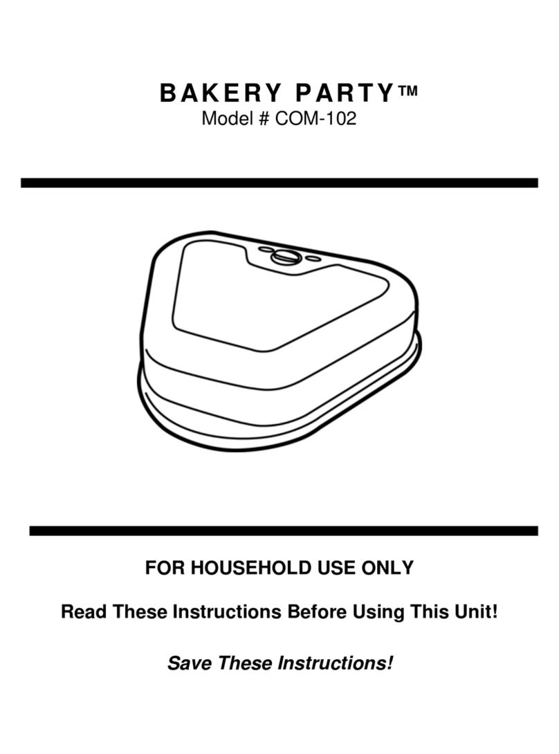 Nostalgia Electrics Bakery Party COM-102 User manual Nostalgia Electrics Bakery Party COM-102 User manual