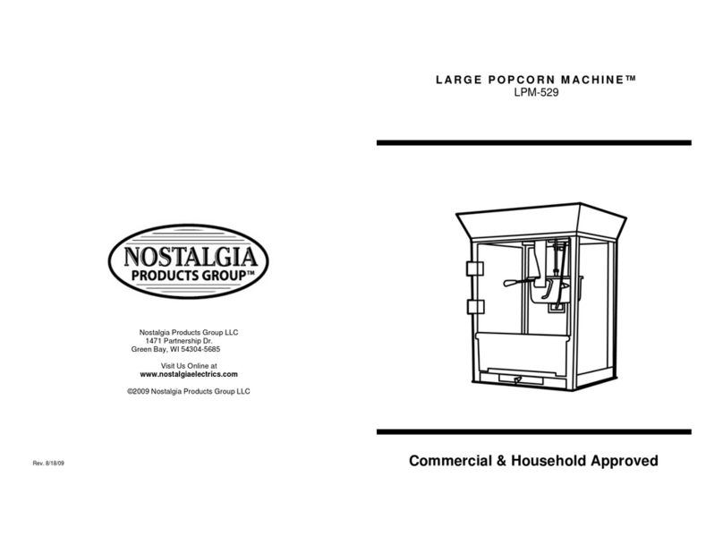 Nostalgia Electrics LPM-529 owner's manual