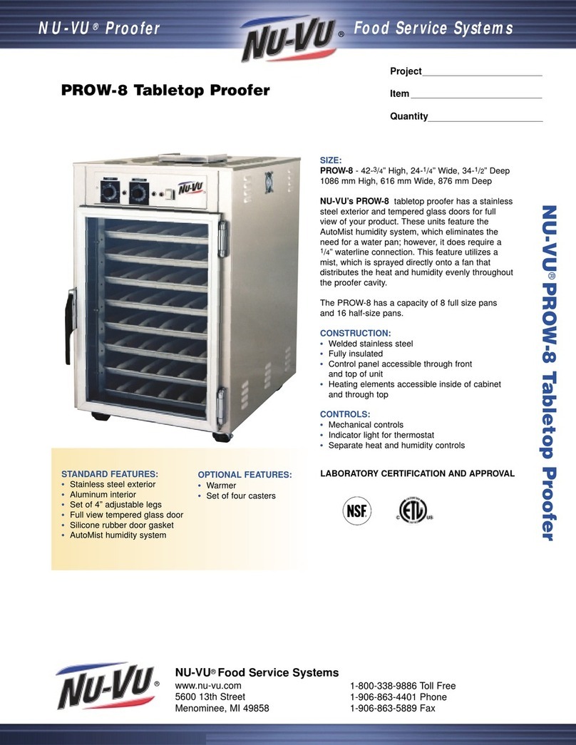 NUVU PROW-8 User manual
