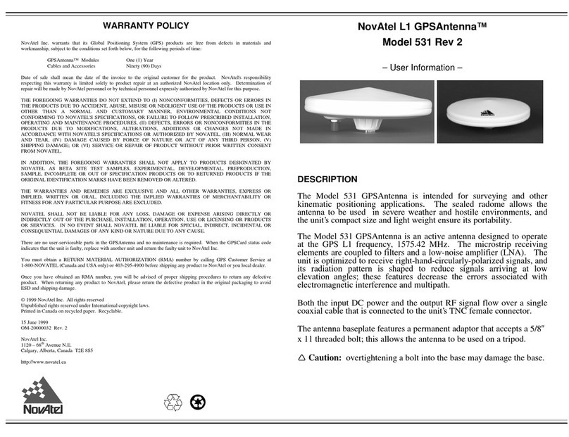 Novatel 531 User information Novatel 531 User information