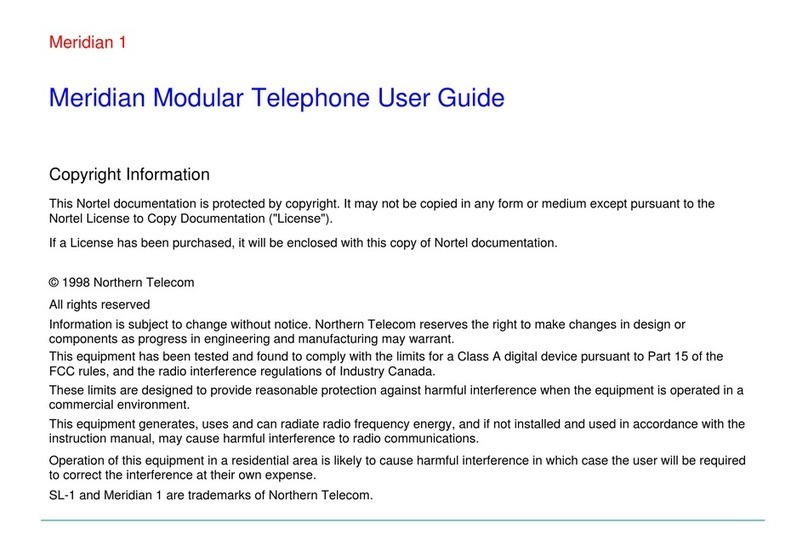 Northern Modular Telephone user guide