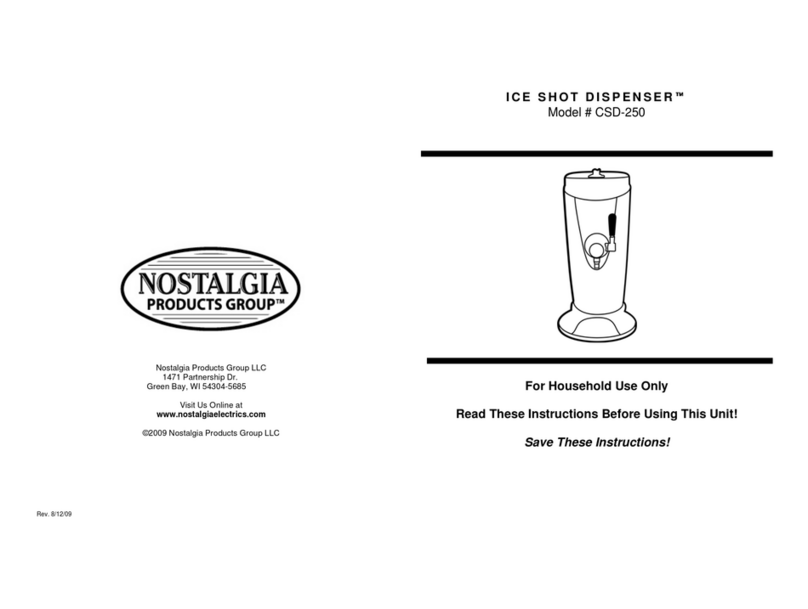 Nostalgia Electrics CSD-250 User manual