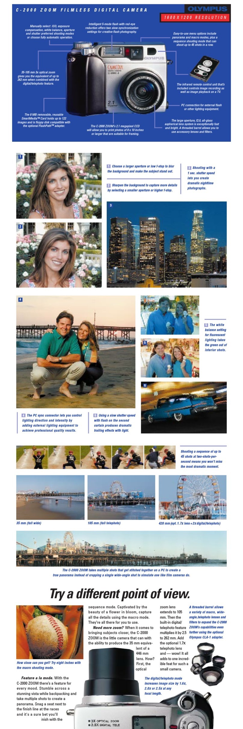 Olympus C-2000 - Zoom 2.1MP Digital Camera User manual