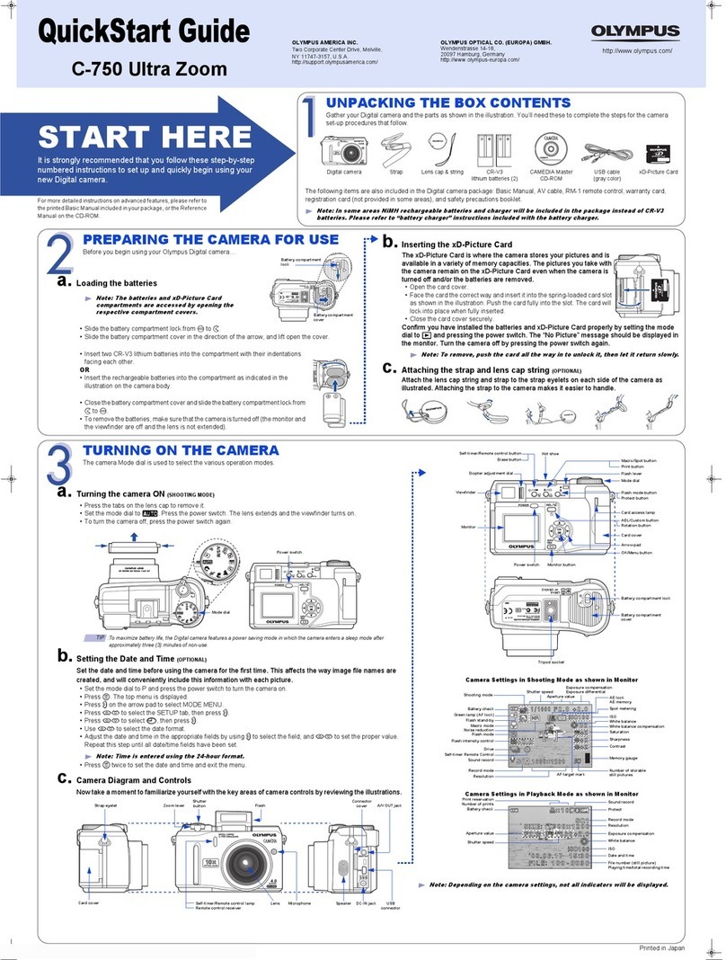 Olympus Camedia C-750 Ultra Zoom User manual Olympus Camedia C-750 Ultra Zoom User manual