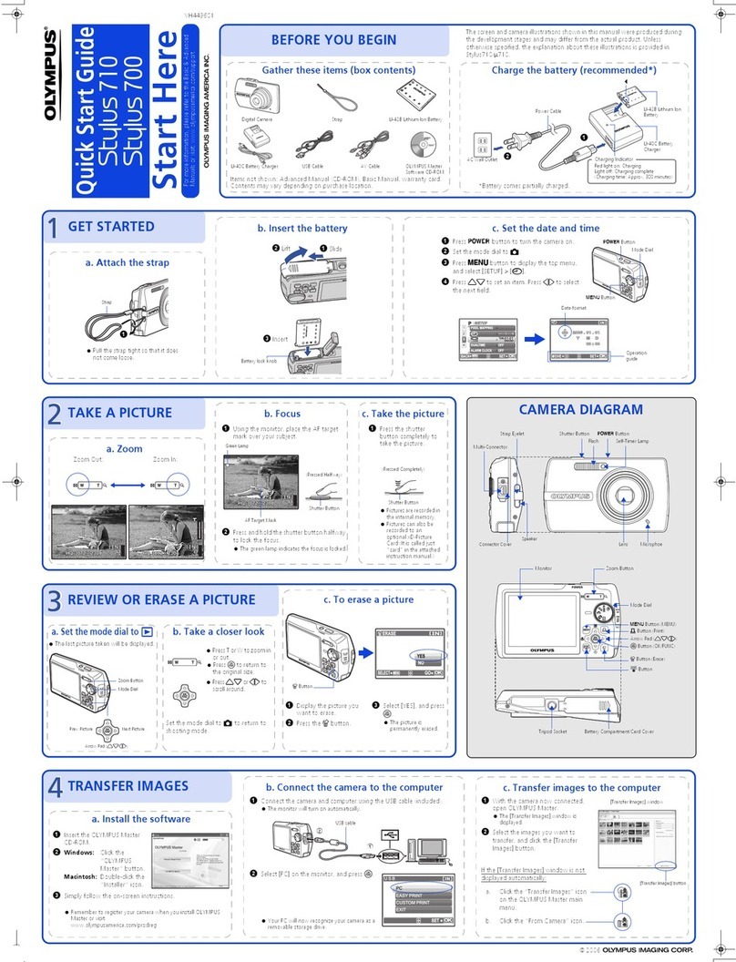 Olympus STYLUS 700 quick start guide Olympus STYLUS 700 quick start guide