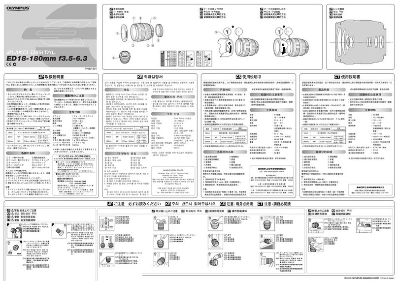 Olympus ED 18-180mm f3.5-6.3 User manual
