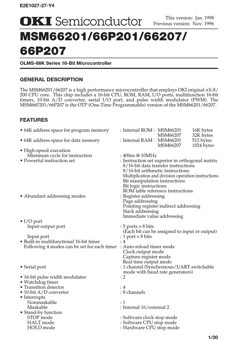Oki MSM66201 Specification sheet Oki MSM66201 Specification sheet
