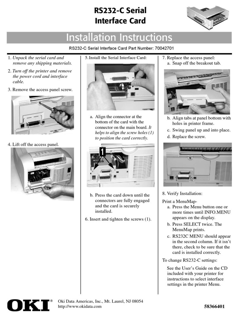 Oki B4200 installation instructions