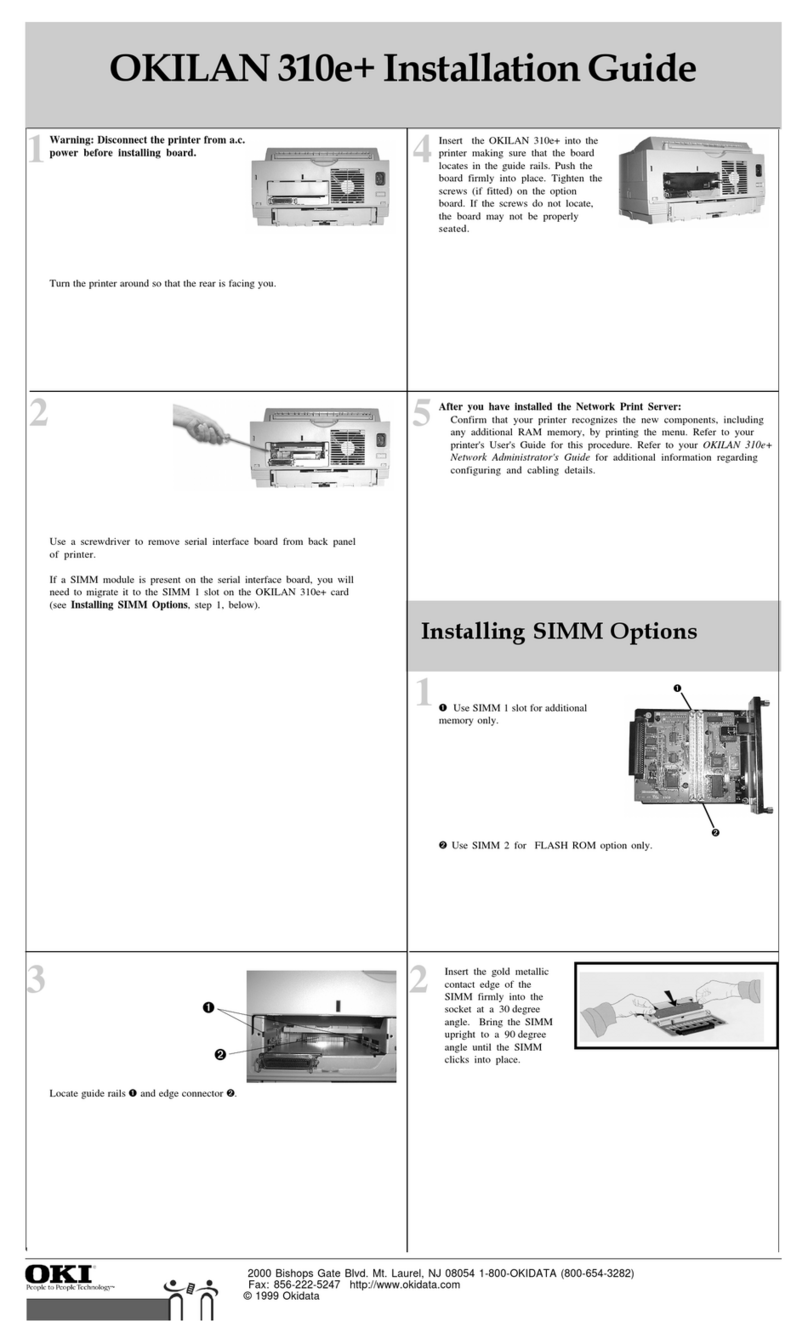 Oki OKILAN 310Eplus installation guide