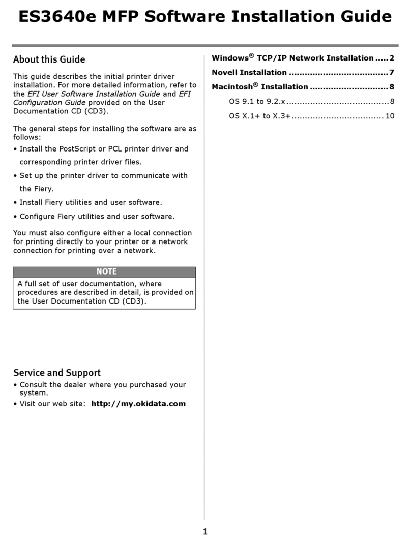 Oki ES3640 MFP Software installation guide