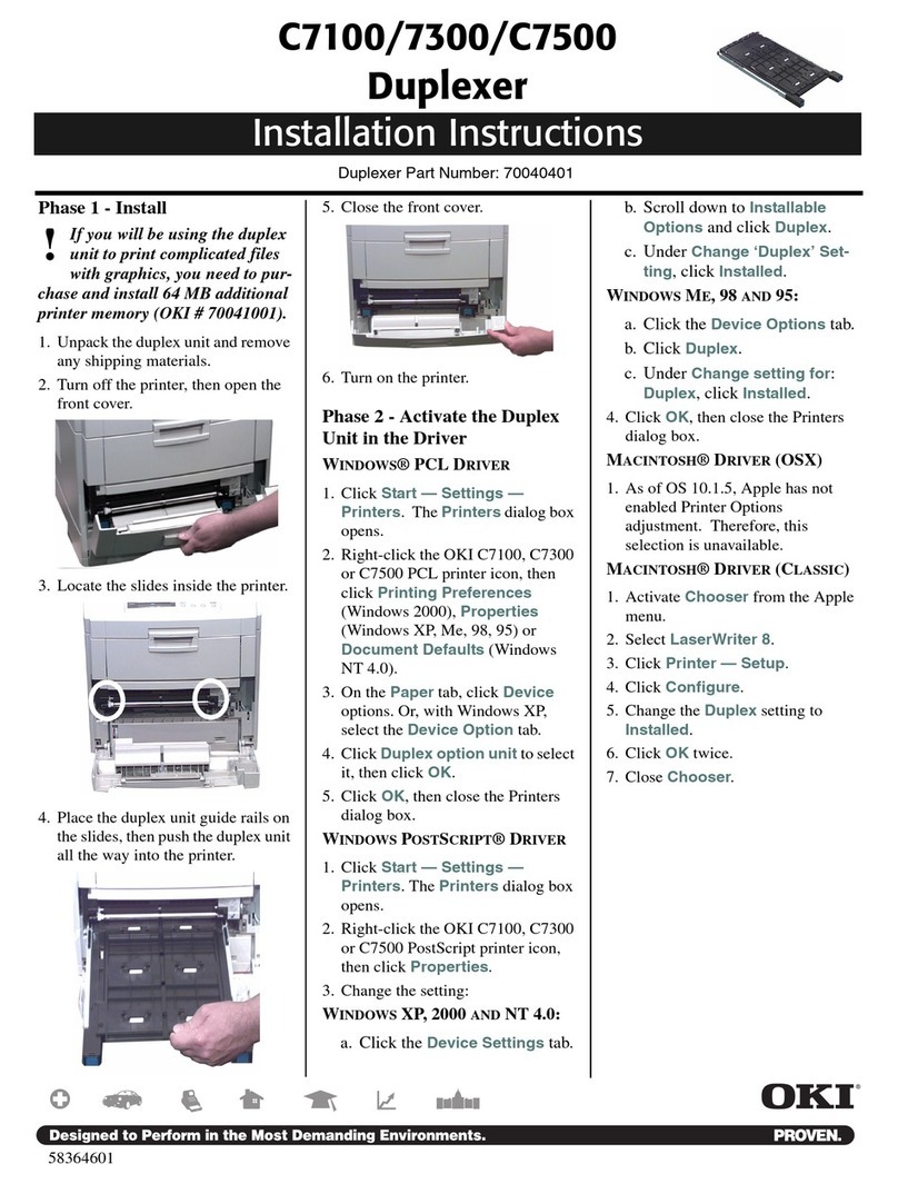 Oki 7300 User manual
