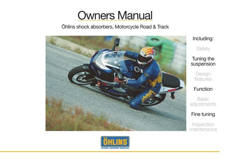 Ohlins Ohlins shock absorbers Motorcycle Road &... owner's manual