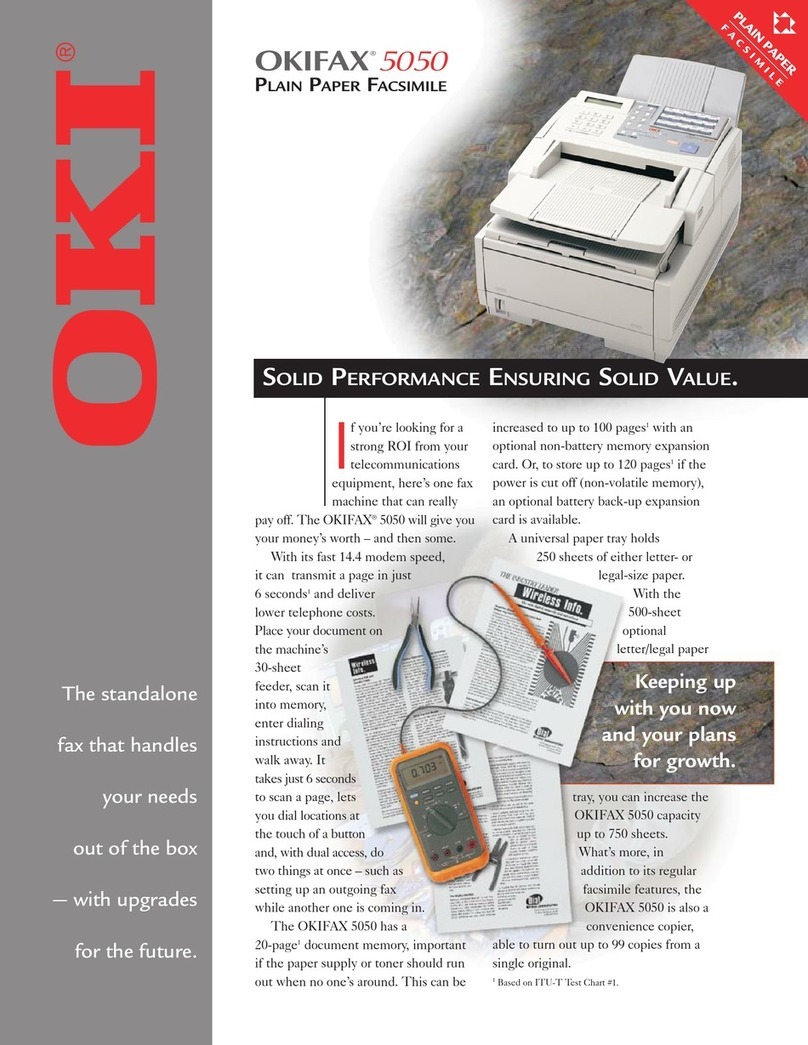 Oki OKIFAX 5050 Specification sheet
