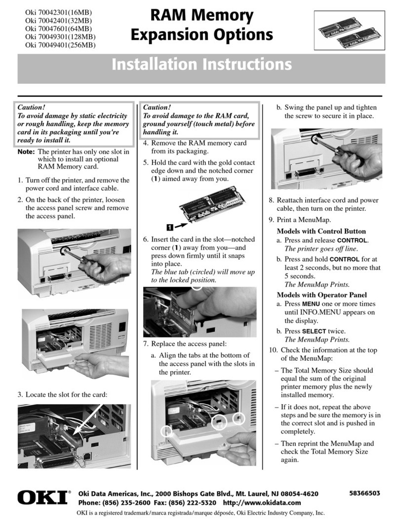 Oki B4250 Series installation instructions