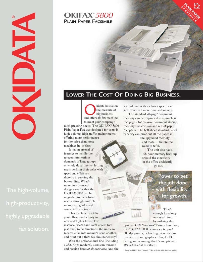 Oki OKIFAX 5800 User manual