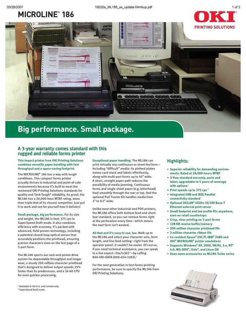 Oki Microline 186 User manual
