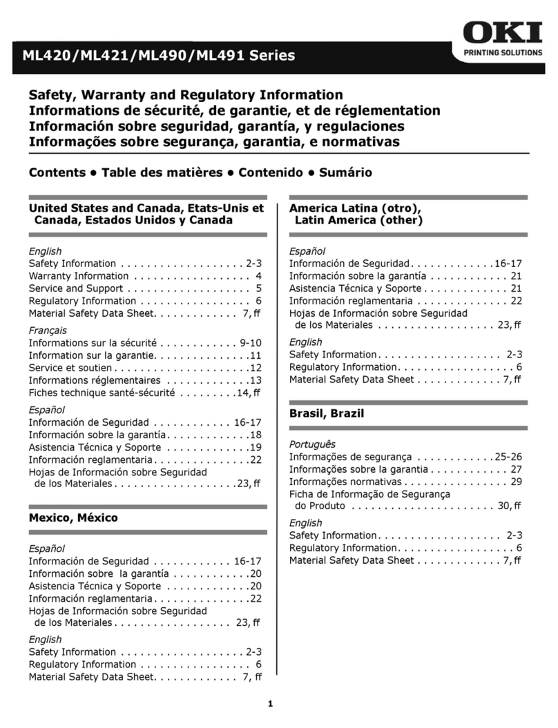 Oki ML421 Series Service manual Oki ML421 Series Service manual