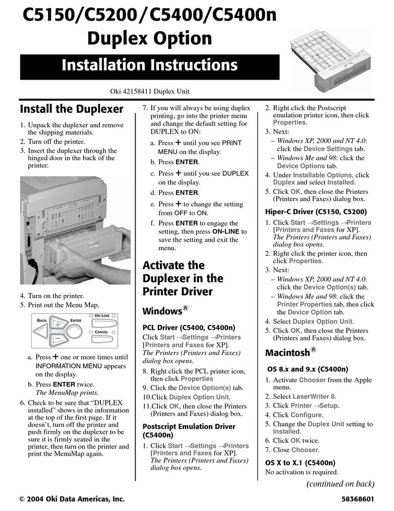 Oki C5400 Series User manual Oki C5400 Series User manual