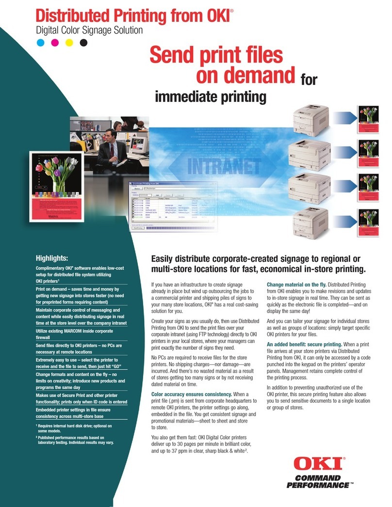 Oki C9300 Series Specification sheet