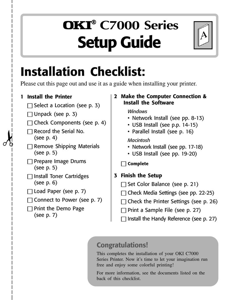 Oki C7000 User manual Oki C7000 User manual
