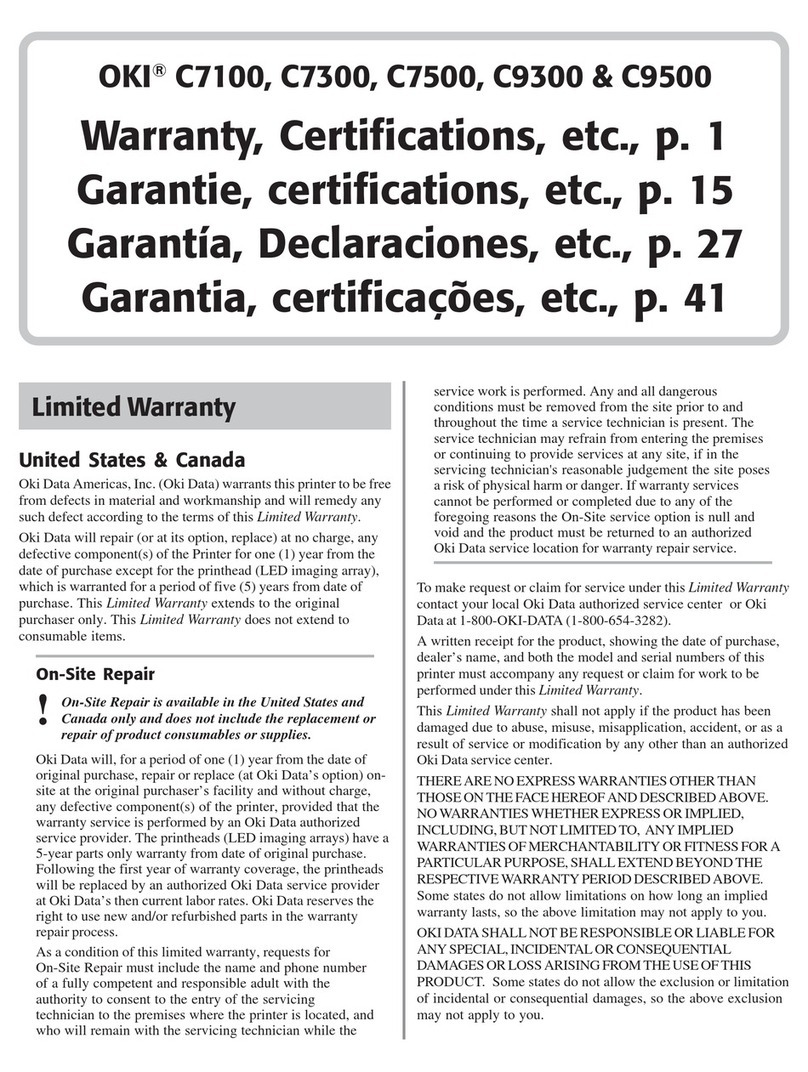 Oki C7100 User manual