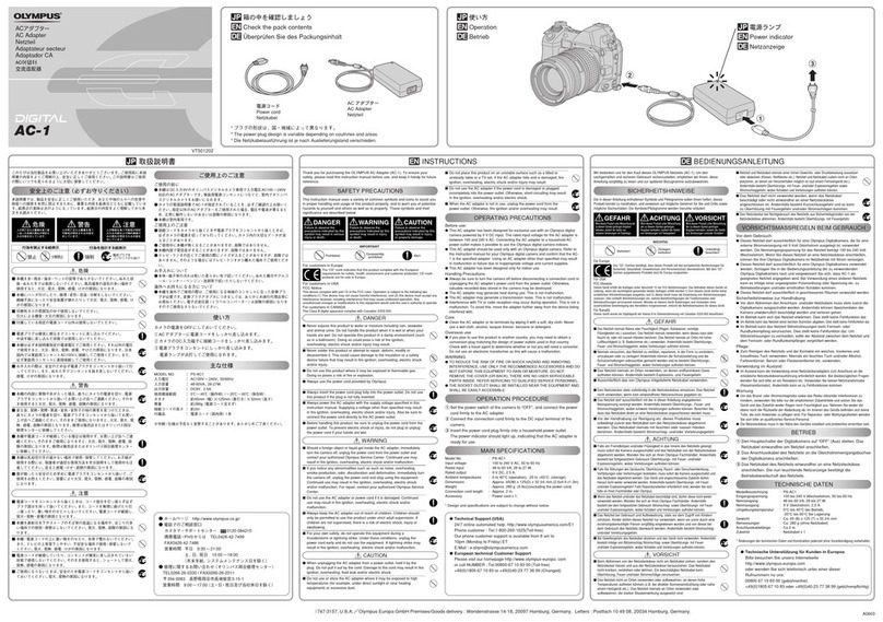 Olympus Digital AC 1 User manual