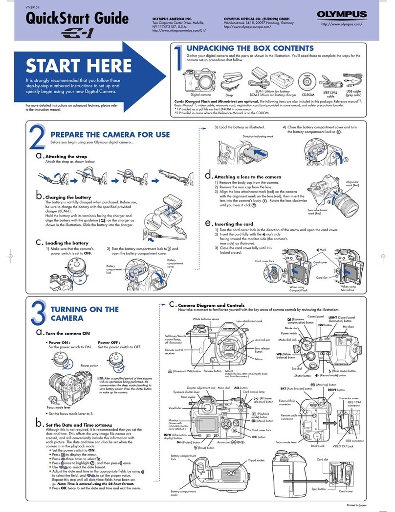 Olympus E-1 - Digital Camera SLR quick start guide