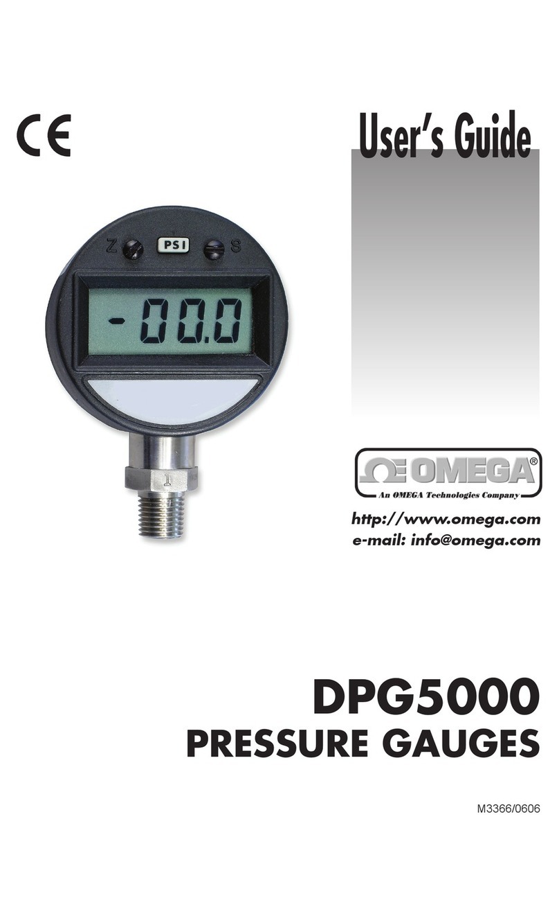Omega PRESSURE GAUGES DPG5000 user guide