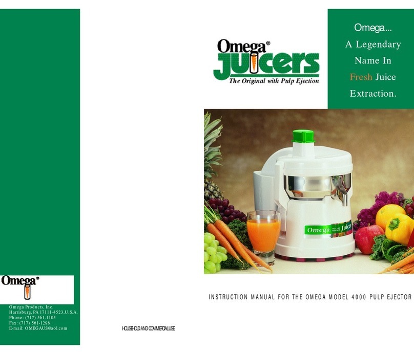 Omega Juicers Executive VIP 4000 instruction manual