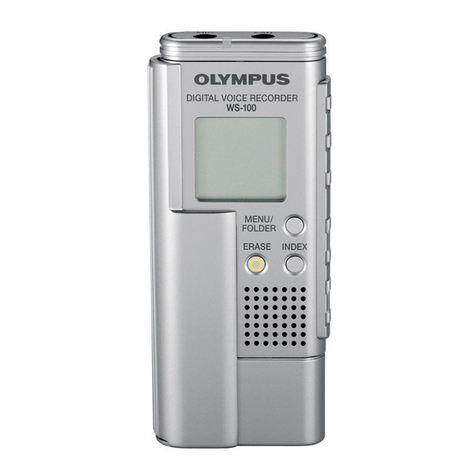 Olympus WS 100 - 64 MB Digital Voice Recorder User manual
