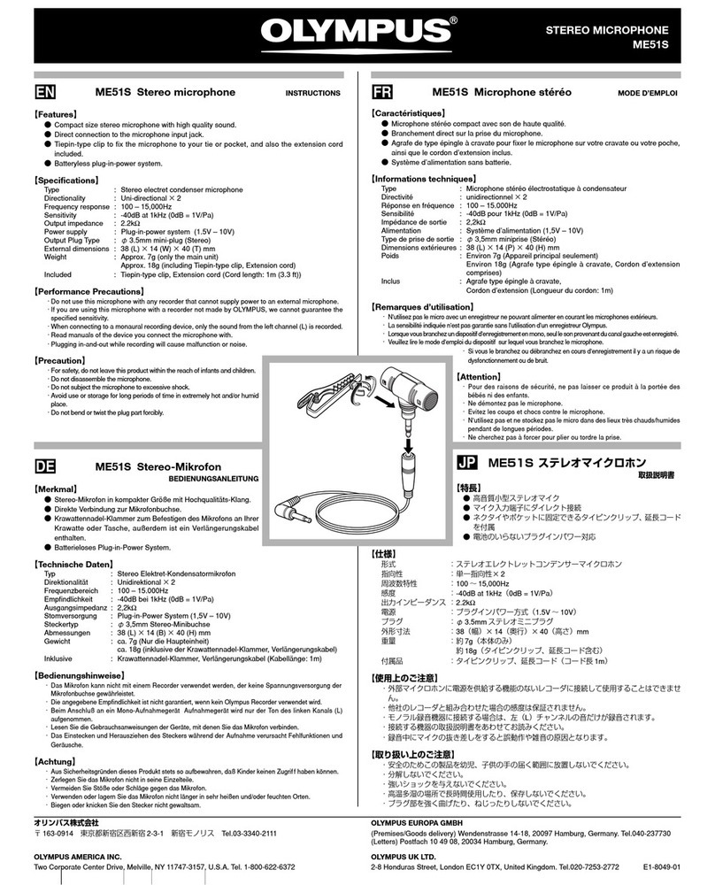 Olympus ME 51S instructions