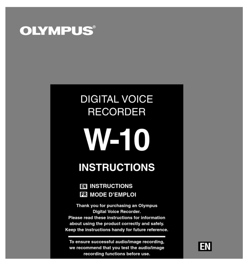 Olympus W-10 - 16 MB Digital Voice Recorder User manual