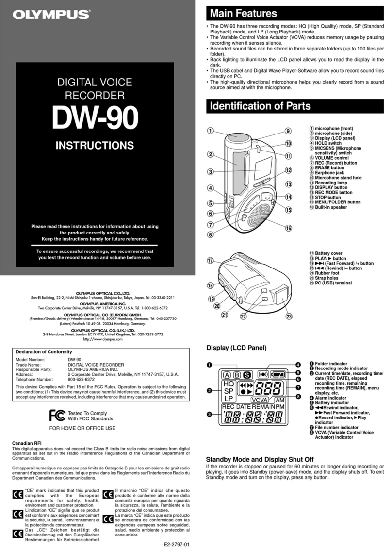 Olympus DW 90 User manual