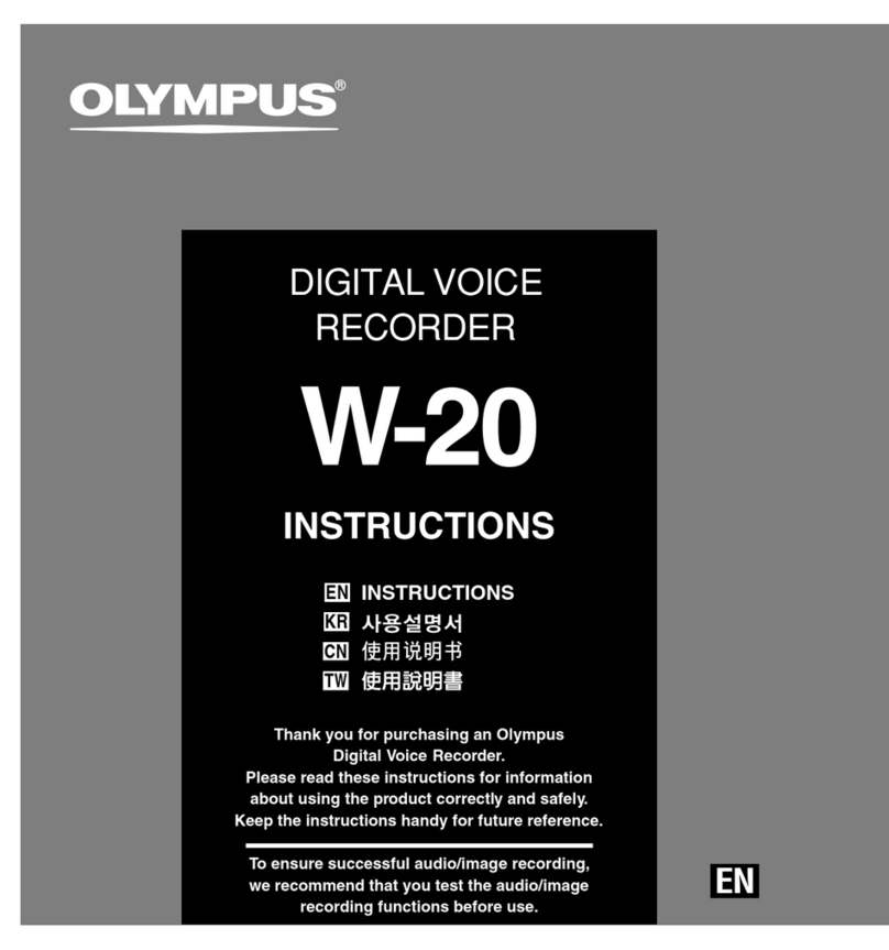 Olympus W 20 User manual