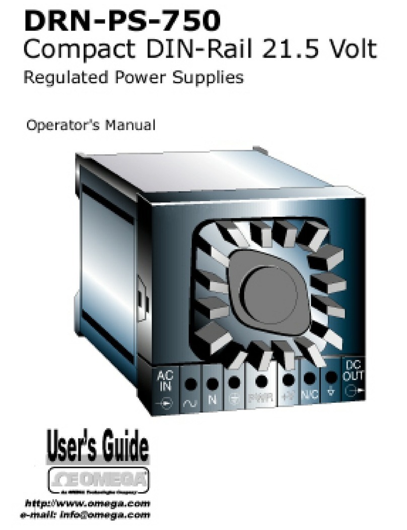 Omega Engineering DIN-RAIL DRN-PS-750 User manual