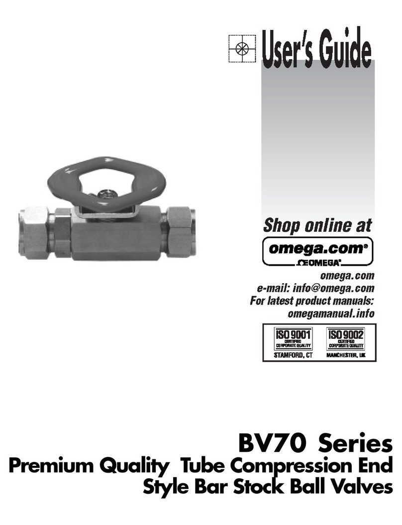 Omega Engineering BV70 Series User manual