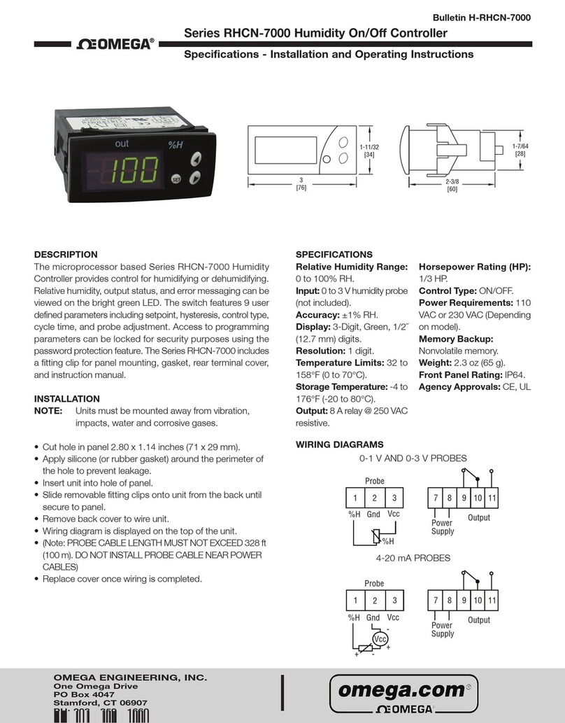 Omega Engineering Series RHCN-7000 User manual