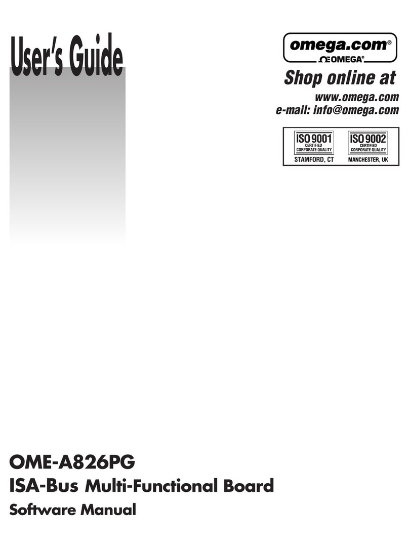 Omega Engineering OME-A826PG Software manual