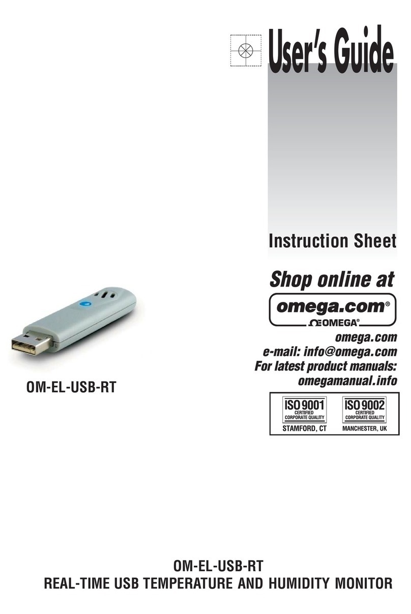 Omega Engineering Real Time USB Temperature and Humidity Monitor... User manual