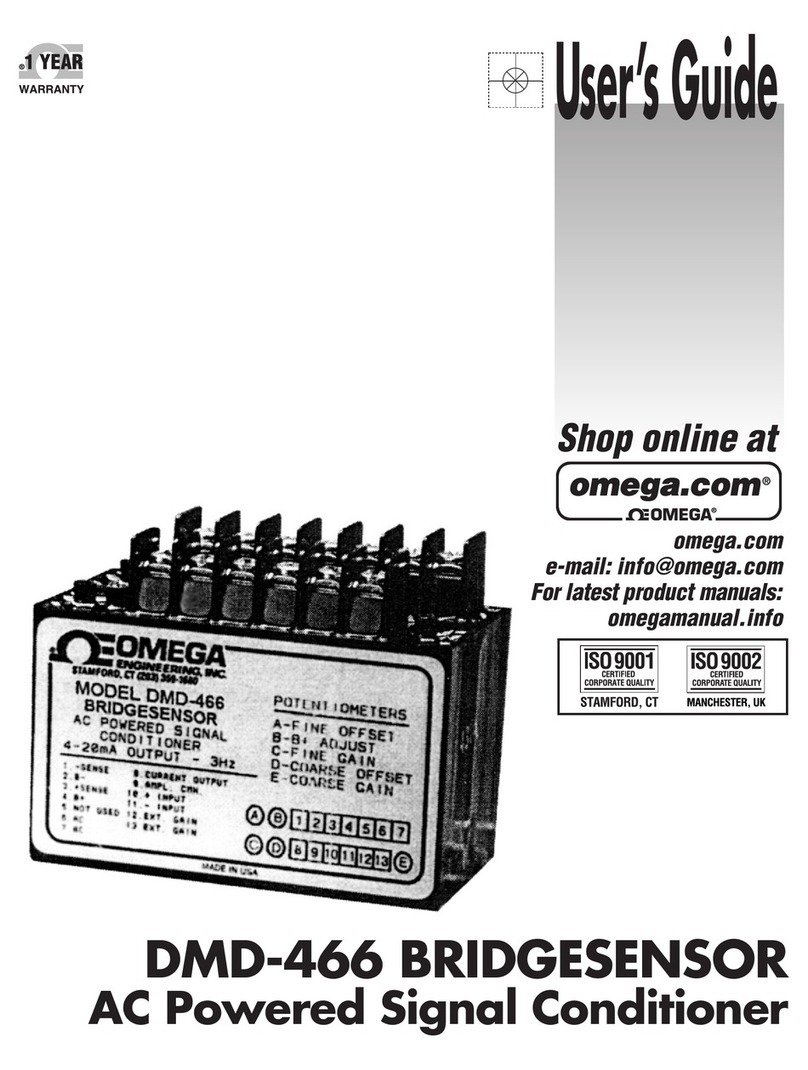 Omega Engineering BRIDGESENSOR DMD-466 User manual
