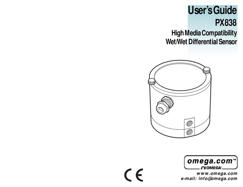 Omega Engineering Wet/Wet Differential Sensor PX838 User manual